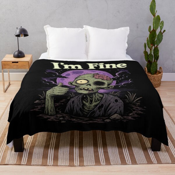 Item preview, I'm Fine Zombie Thumbs Up Funny Halloween Gift designed and sold by Say It With Ink.