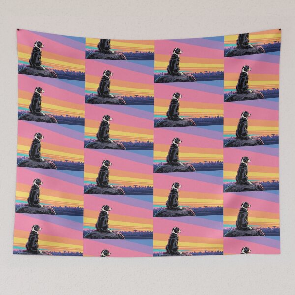 Item preview, Bernese Mountain Dog City View Pop Art", "Bern Mountain Dog Synthwave Sunset Art designed and sold by Dogandesighn.