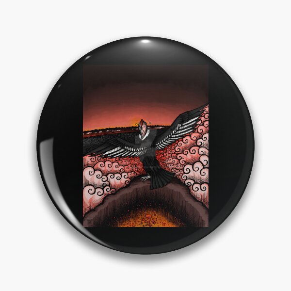 Item preview, Vulture With Outstretched Wings at Fiery Sunset designed and sold by J-Mindful.