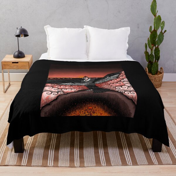 Item preview, Vulture With Outstretched Wings at Fiery Sunset designed and sold by J-Mindful.
