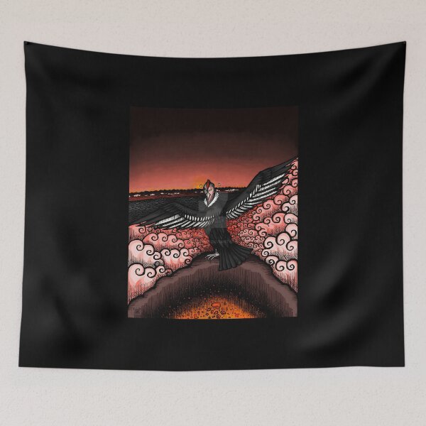 Item preview, Vulture With Outstretched Wings at Fiery Sunset designed and sold by J-Mindful.