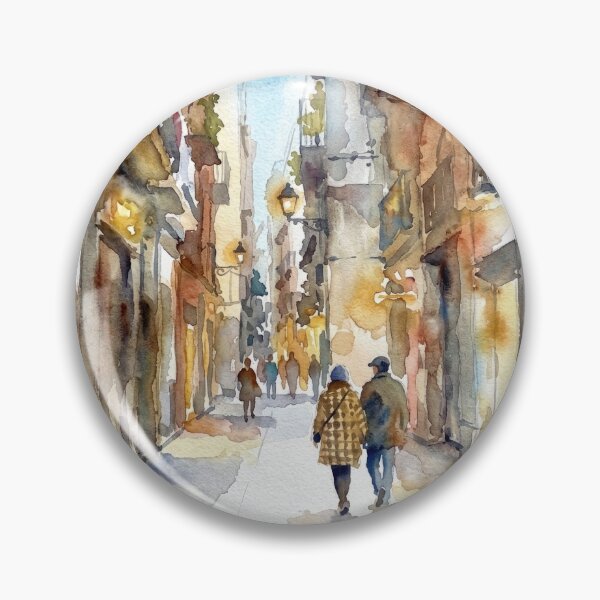 Item preview, Gothic Quarter Barcelona, Hanging Lanterns Alley designed and sold by caracatita75.
