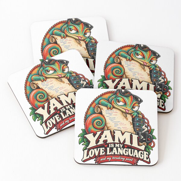 Item preview, YAML Is My Love Language - Funny DevOps Chameleon designed and sold by Ink and Wink.