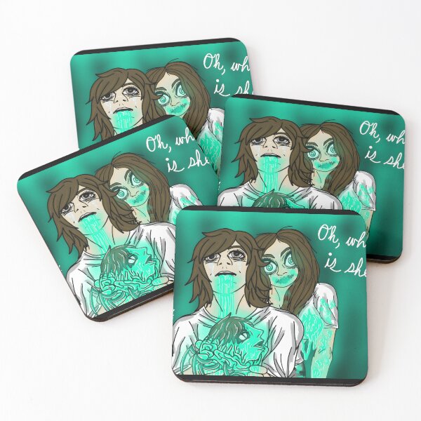 Item preview, Creepy Vaporwave Dripping Faces Illustration designed and sold by J-Mindful.