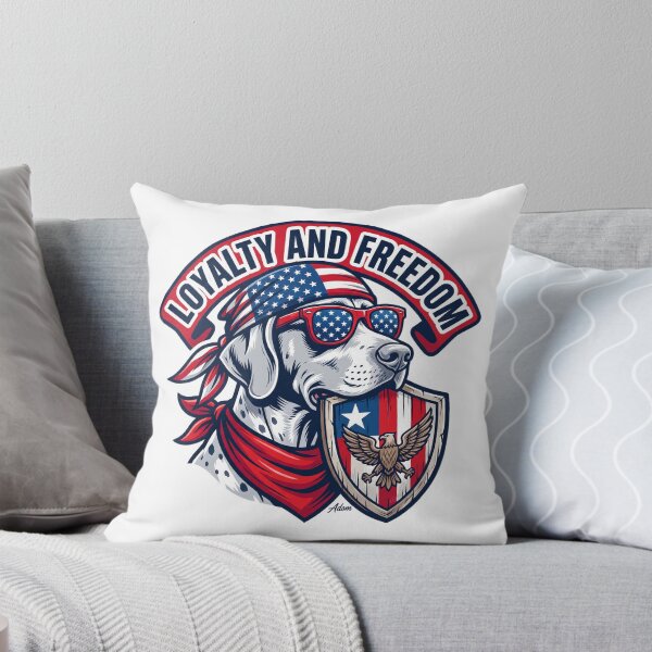 Item preview, Loyalty And Freedom Patriotic Dog Shield designed and sold by Adom-Fashon.