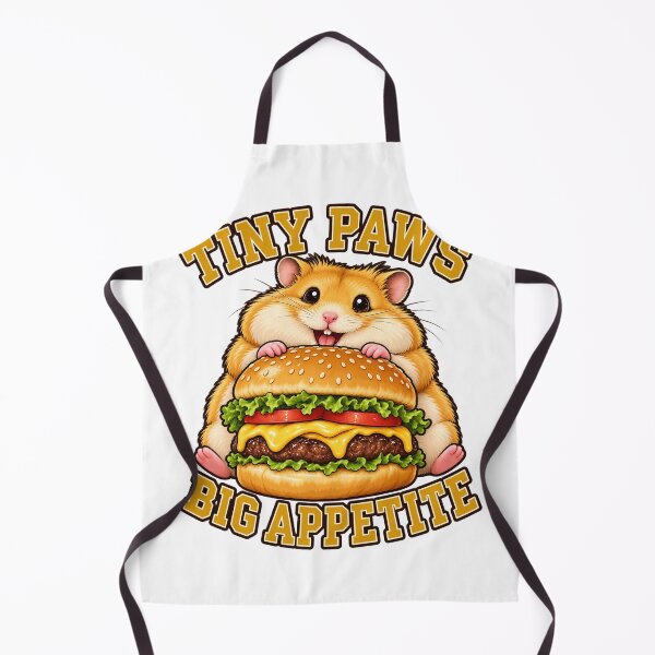 Item preview, Tiny Paws Big Appetite - Cute Hamster Cheeseburger Design designed and sold by ZayCreates.
