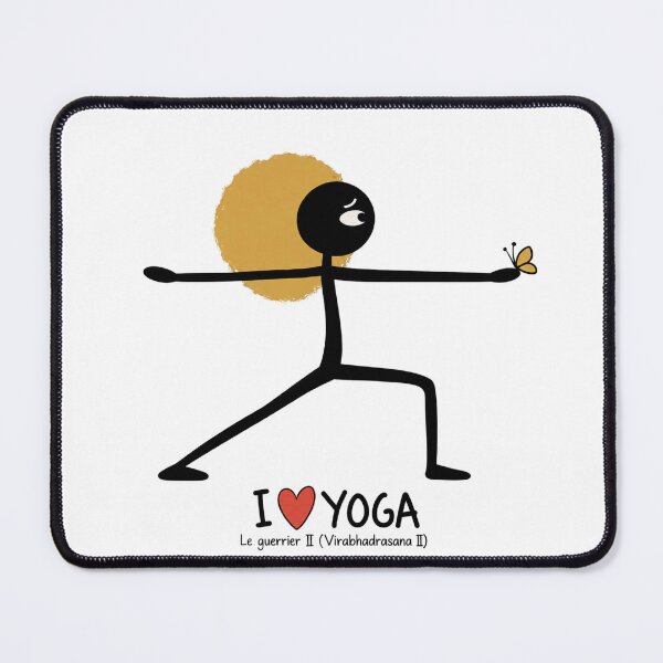 Item preview, Yoga humor — Warrior II and the butterfly designed and sold by Lazenco.