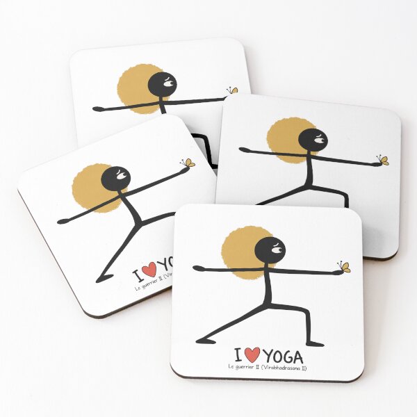 Item preview, Yoga humor — Warrior II and the butterfly designed and sold by Lazenco.