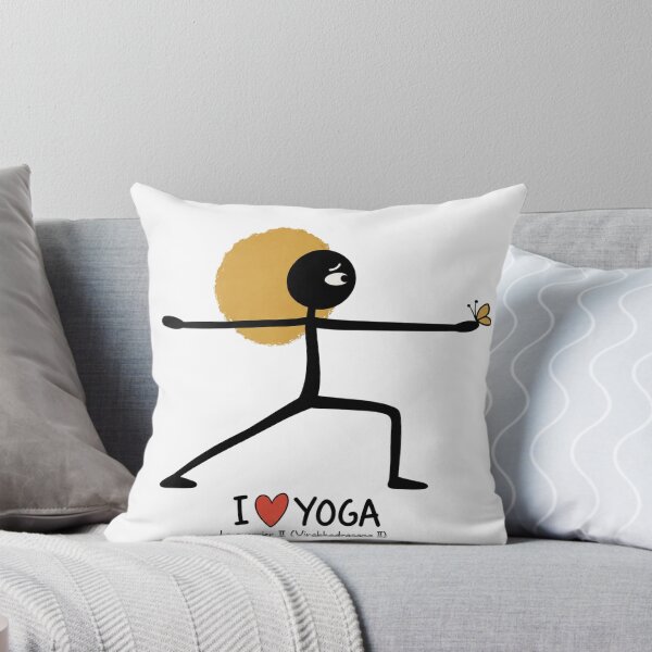 Item preview, Yoga humor — Warrior II and the butterfly designed and sold by Lazenco.