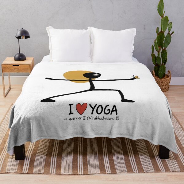 Item preview, Yoga humor — Warrior II and the butterfly designed and sold by Lazenco.