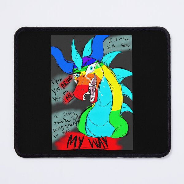 Item preview, Rainbow Colored Angry Dragon Illustration With Motivational Quote designed and sold by J-Mindful.