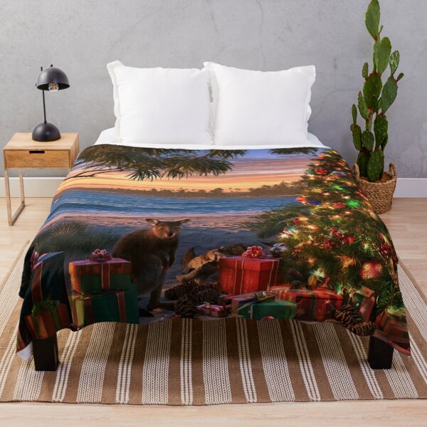 Item preview, An Aussie Christmas – kangaroo, beach and a magical sunset designed and sold by Teniche.