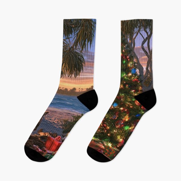 Item preview, An Aussie Christmas – kangaroo, beach and a magical sunset designed and sold by Teniche.