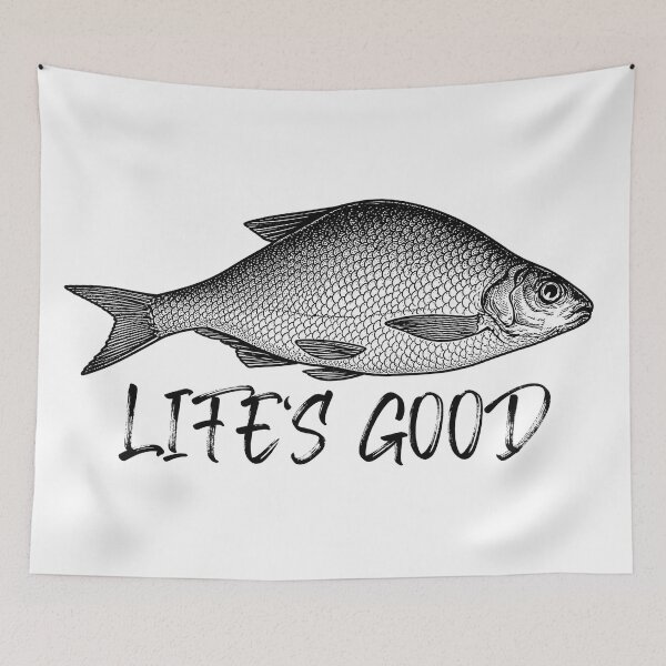 Item preview, Life's Good - Vintage Fish Illustration designed and sold by Mavriboy.