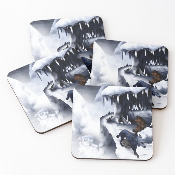 Item preview, Fantasy Wolves Exploring an Icy Cave designed and sold by J-Mindful.
