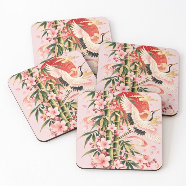 Item preview, Japanese Crane with Bamboo and Sakura designed and sold by MetaModel Editions.