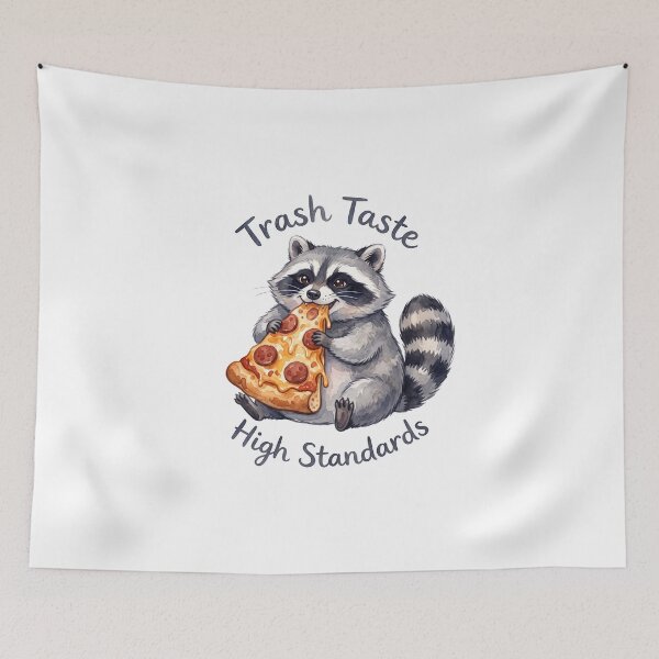 Item preview, Sarcastic Raccoon Pizza Trash Taste Watercolor Art designed and sold by Digitalphoto4u.