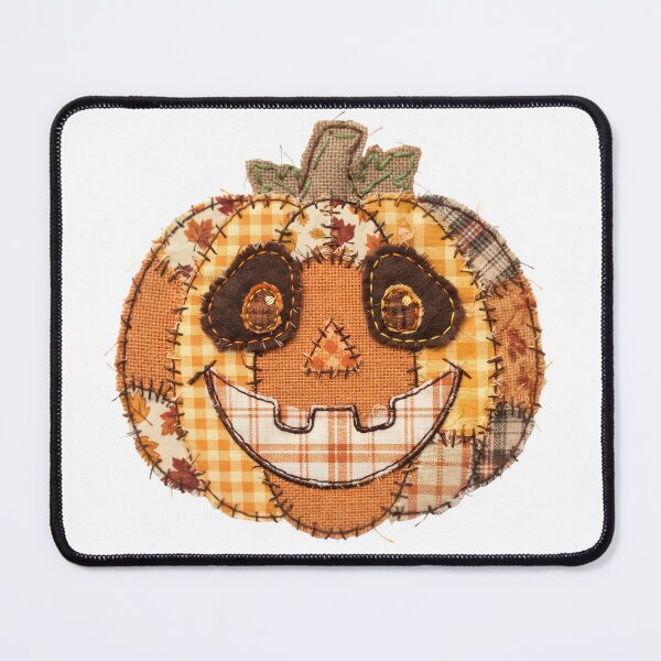 Item preview, Rustic Fabric Patchwork Jack O Lantern Halloween Pumpkin designed and sold by abdelski.