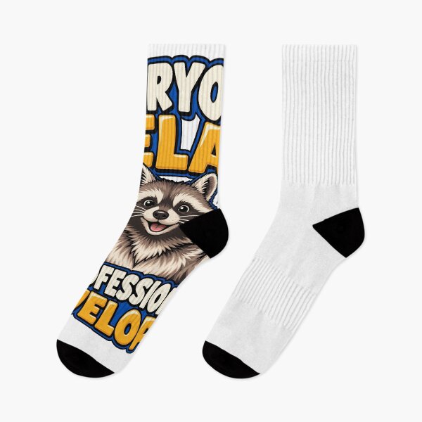 Aperçu de l'œuvre Everyone Relax Professionally Developed Raccoon Humor Design créée et vendue par stmpdwrld.