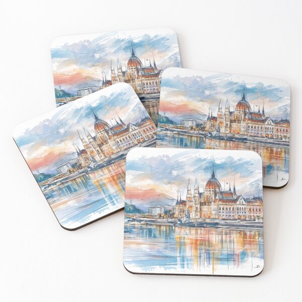 Item preview, Budapest Hungary Watercolor  designed and sold by kolonjArt.