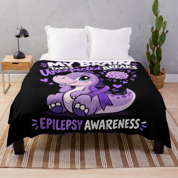 Item preview, Cute Purple Dino -Epilepsy Awareness designed and sold by TTdesigns123.