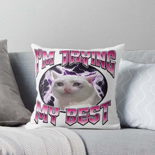Item preview, Funny Cat Meme Trying My Best designed and sold by DariaDoodleArt.