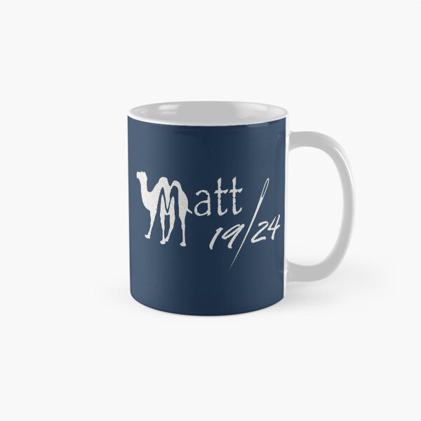 Item preview, Matthew 19:24 Camel Through the eye of the Needle | Mark 10 25 Christian Typography White designed and sold by ZechJohnRB.