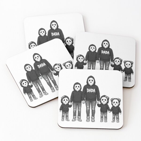 Item preview, DADA Ghost Family – Spooky Cute Dad and Kids Halloween Ghost Masks Design designed and sold by BoldcreationsM.
