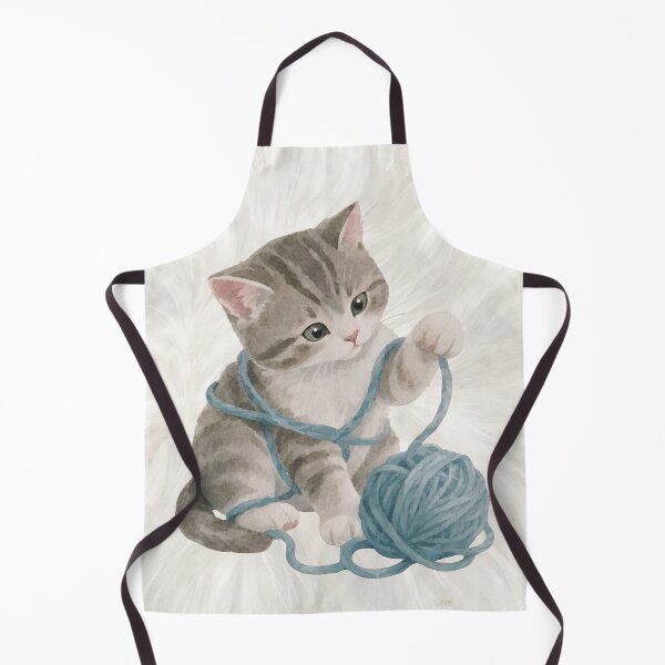 Item preview, Kitten with Blue Yarn designed and sold by loloart8.