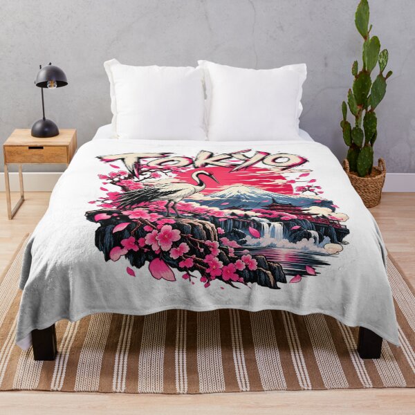 Item preview, Tokyo Japan – Sakura Crane & Mount Fuji Japanese Art designed and sold by SupplyCode.