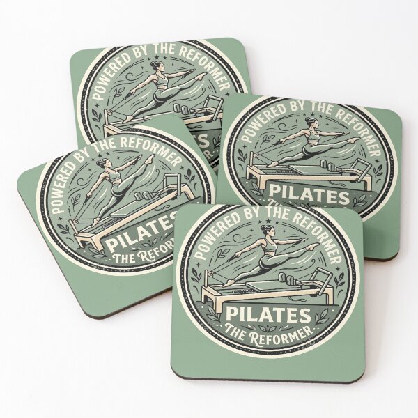 Item preview, Powered By The Reformer Pilates Athletic Girl Vignette designed and sold by REFORMER & COFFEE STUDIO.