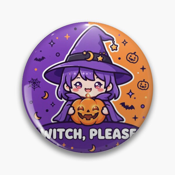Item preview, Witch Please Funny Cute Halloween Witch Sticker designed and sold by SniffGiggle.