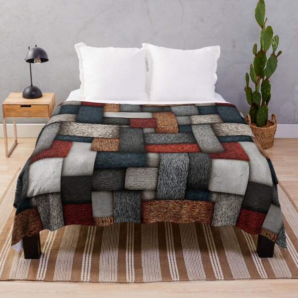 Item preview, Rustic Leather and Fabric Interlocking Weave Art designed and sold by Piotrek0001.
