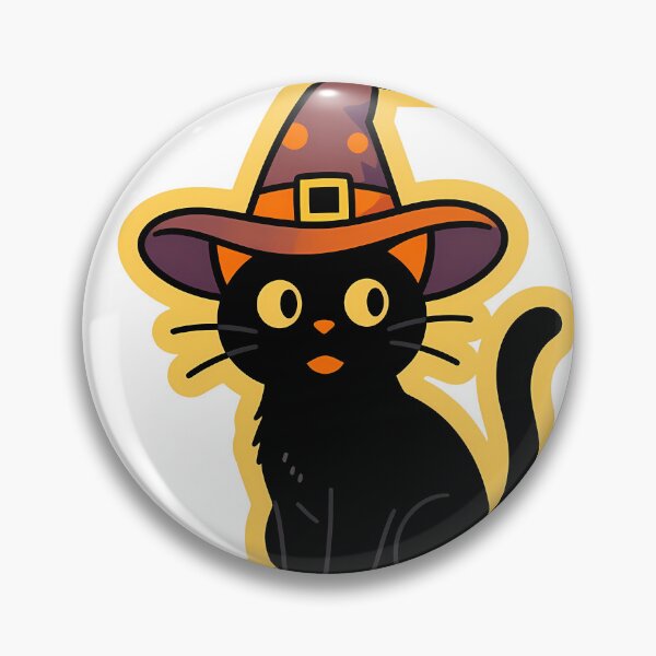Item preview, Retro Black Cat Witch Hat designed and sold by CosyCush.