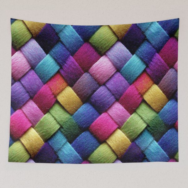Item preview, Rainbow Braided Wool Yarn Weave Pattern designed and sold by Piotrek0001.