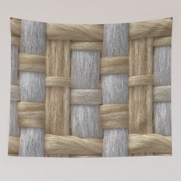 Item preview, Natural Blonde Wicker Basket Weave Pattern designed and sold by Piotrek0001.