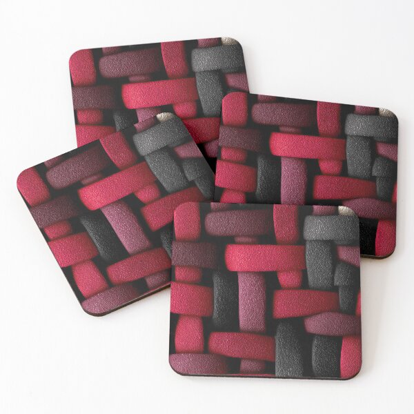Item preview, Modern Crimson and Black Strap Weave Art designed and sold by Piotrek0001.