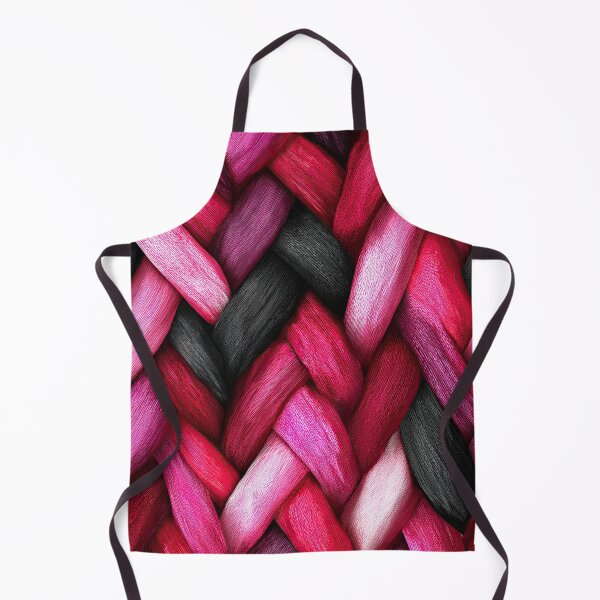 Item preview, Magenta and Black Chunky Knit Wool Braid designed and sold by Piotrek0001.