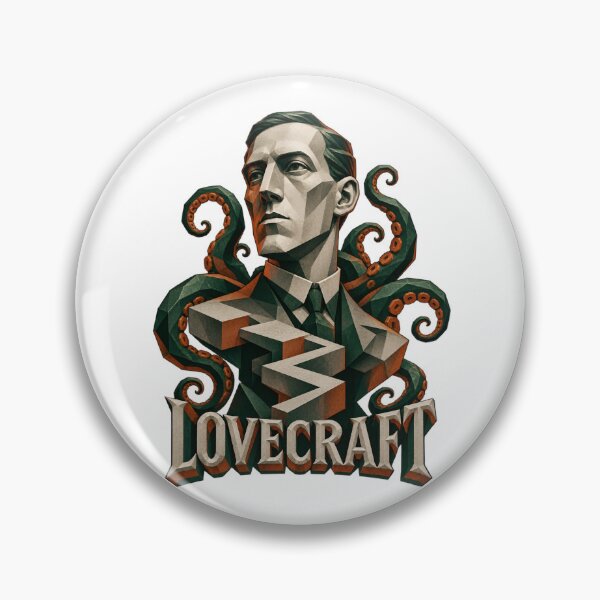 Item preview, H. P. Lovecraft: Faceted Portrait and Strange Steps designed and sold by Fenay Designs.
