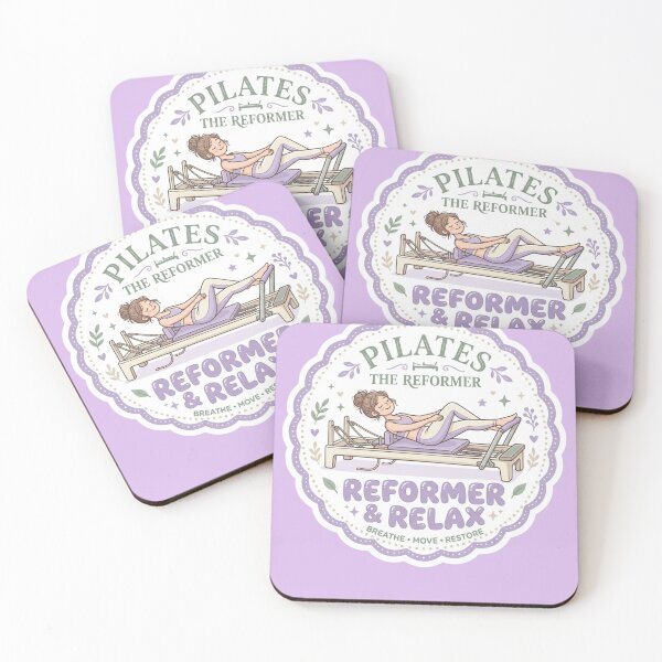 Item preview, Reformer and Relax Breathe Move Restore Pilates Sticker designed and sold by REFORMER & COFFEE STUDIO.