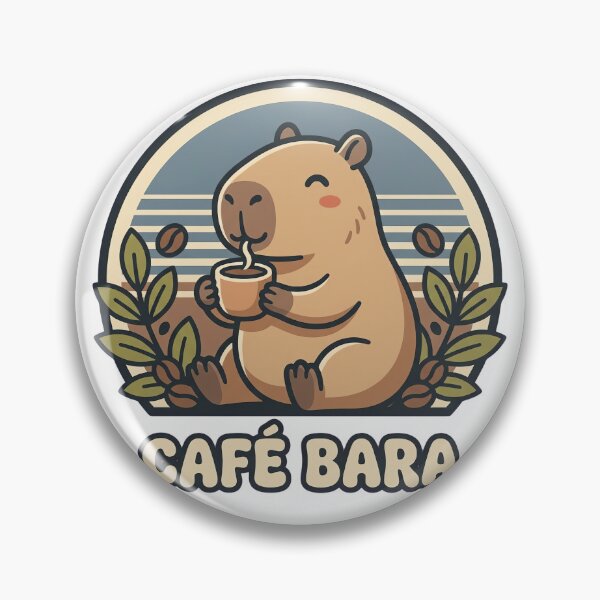 Item preview, Capybara Coffee Cafe Bara Retro designed and sold by DariaDoodleArt.