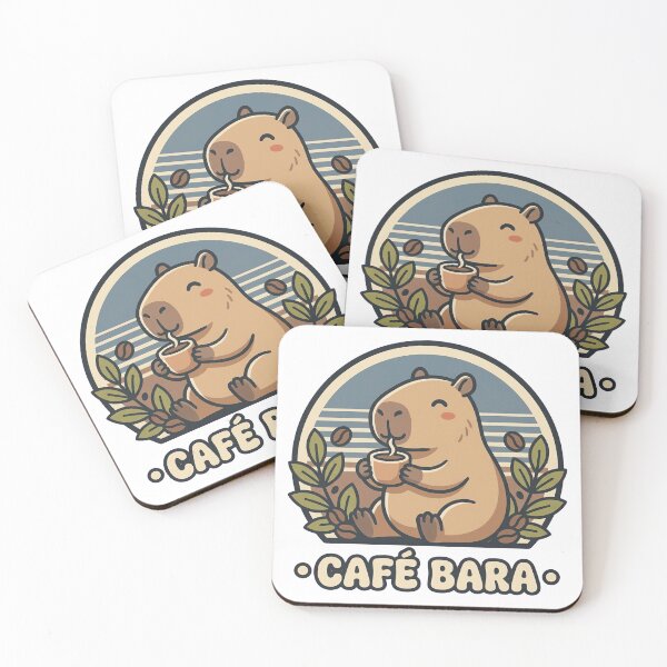 Item preview, Capybara Coffee Cafe Bara Retro designed and sold by DariaDoodleArt.