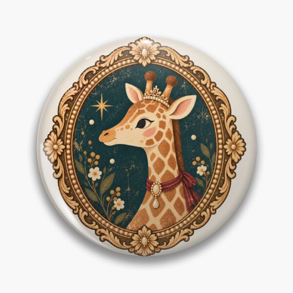 Item preview, Giraffe Princess – Vintage Animal Portrait designed and sold by mellow-koko.