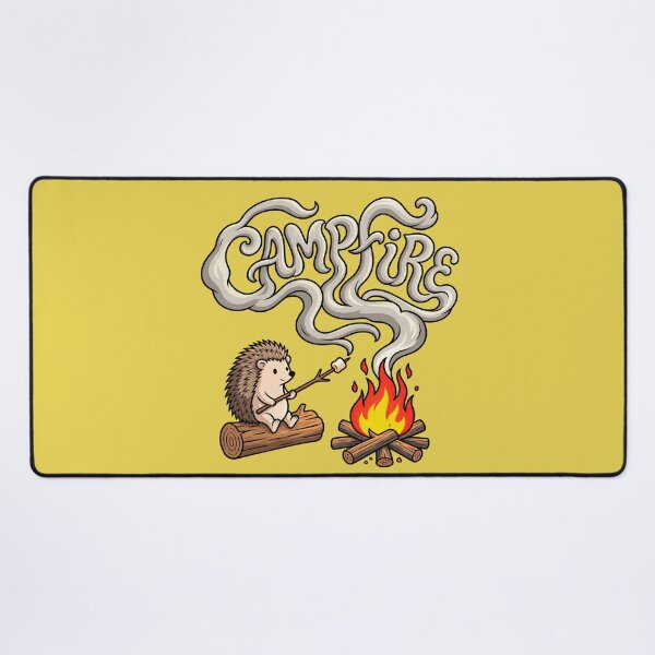 Item preview, Campfire Hedgehog Roasting Marshmallow Pop Art designed and sold by Rare By Hero.