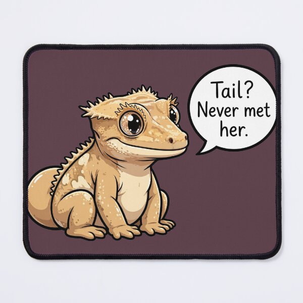 Item preview, Tail Never Met Her Gecko Sticker, Funny Frog Butt Crested Gecko, Sassy Reptile Humor Decal designed and sold by LunaAdventurer.