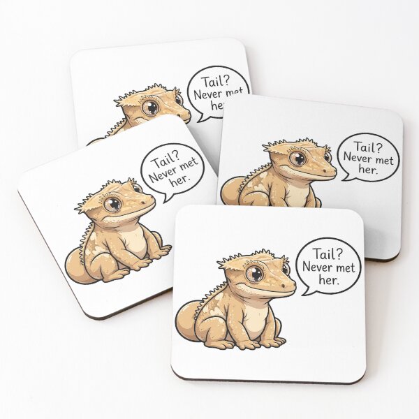 Item preview, Tail Never Met Her Gecko Sticker, Funny Frog Butt Crested Gecko, Sassy Reptile Humor Decal designed and sold by LunaAdventurer.