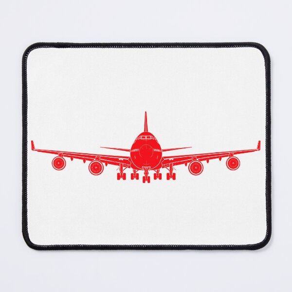 Item preview, Boeing 747 Red Aircraft Silhouette  designed and sold by Aviation Sticker Shop.