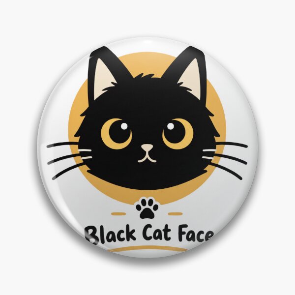 Item preview, Black Cat Face Illustration with Expressive Eyes and Whiskers PERFECT GIFT FOR YOU AND FRIENDS designed and sold by FilthyOldHag.