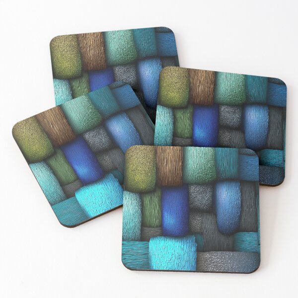 Item preview, Jewel Tone Teal and Blue Leather Weave designed and sold by Piotrek0001.
