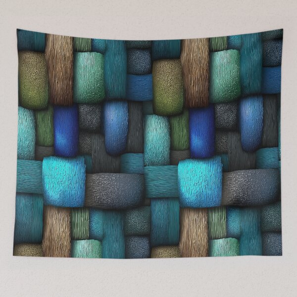 Item preview, Jewel Tone Teal and Blue Leather Weave designed and sold by Piotrek0001.